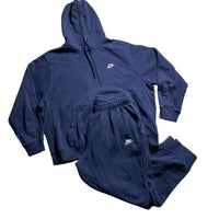 Nike Navy and White Swoosh Full Tracksuit (XL)