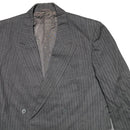 Christian Dior Vintage Grey Pin Stripe Two Piece Full Suit Jacket and Trousers (M)