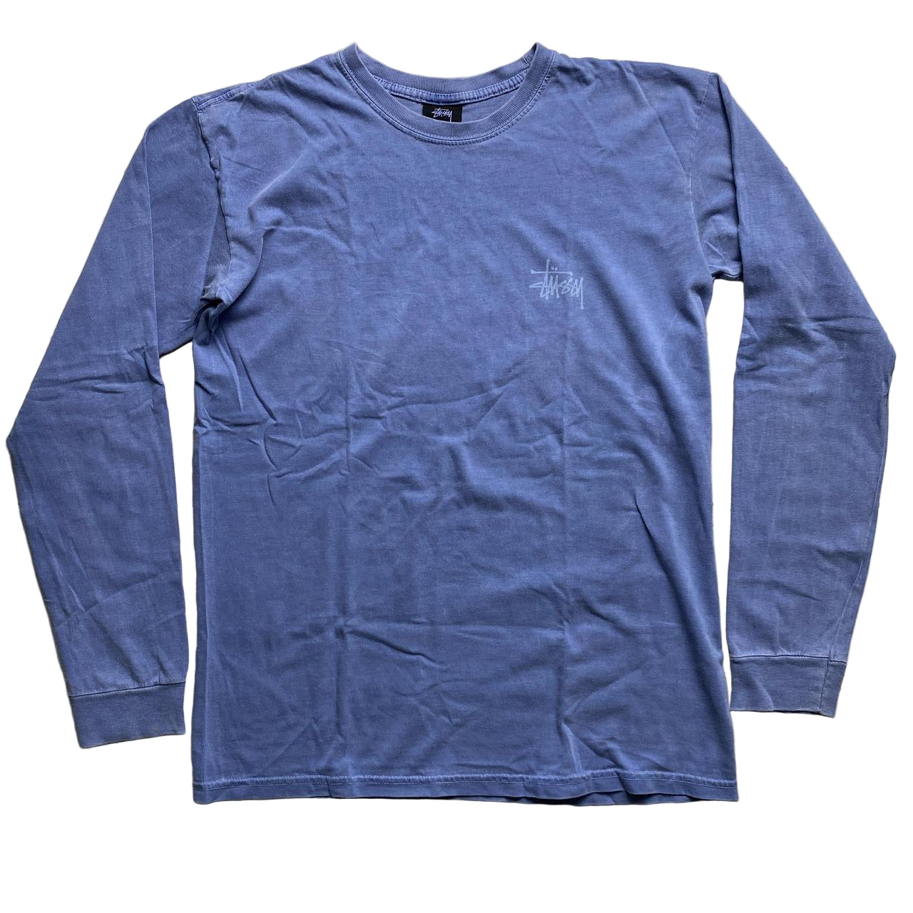 Stussy Blue Long Sleeve T Shirt (M)