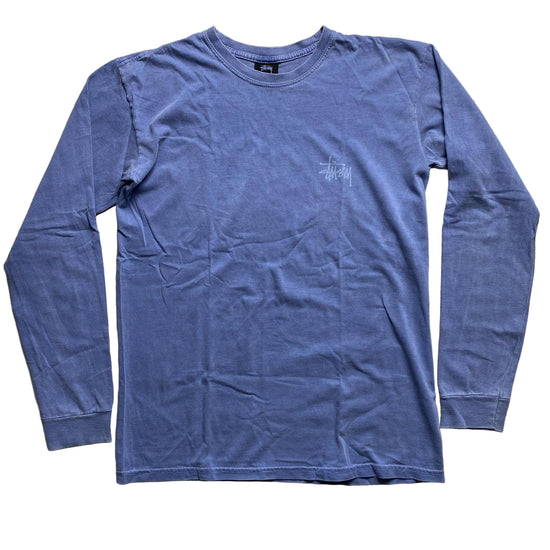 Stussy Blue Long Sleeve T Shirt (M)