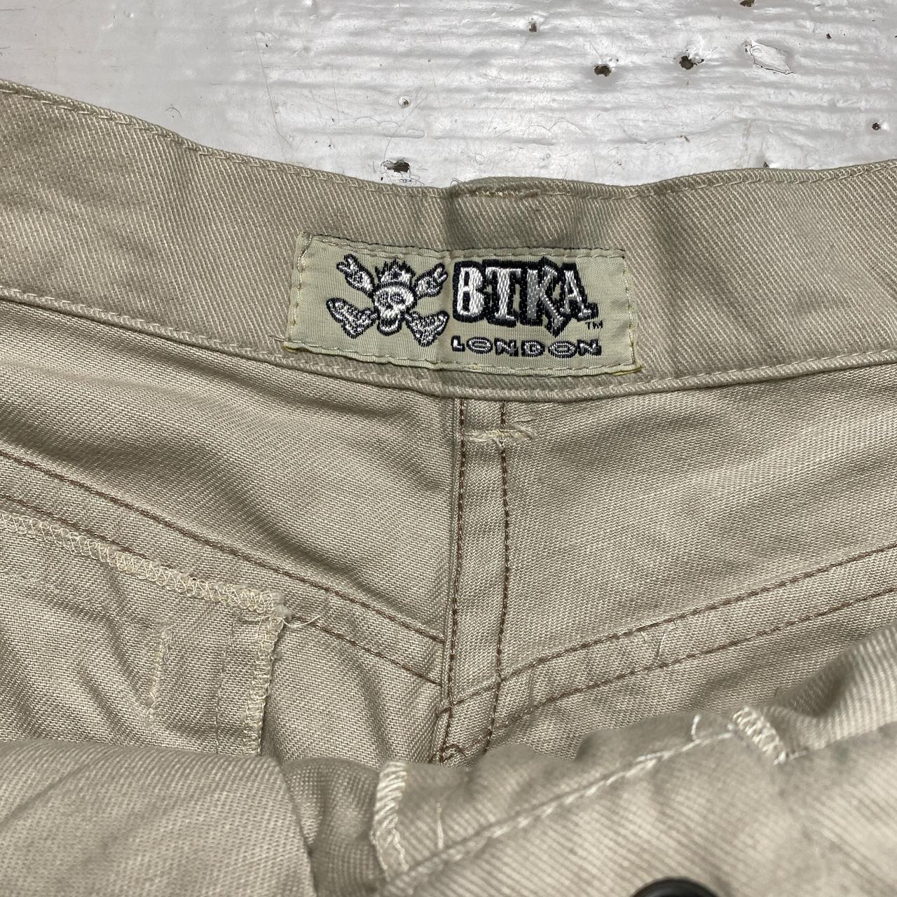 BTKA Beige Tan Cargo Baggy Jeans