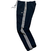 Adidas Navy and White Shell Trackpant Baggy Bottoms (XL)