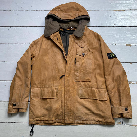 Stone Island Leather Brown Jacket