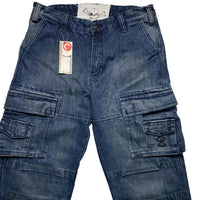 Criminal Damage Baggy Cargo Jeans Trousers (32W)
