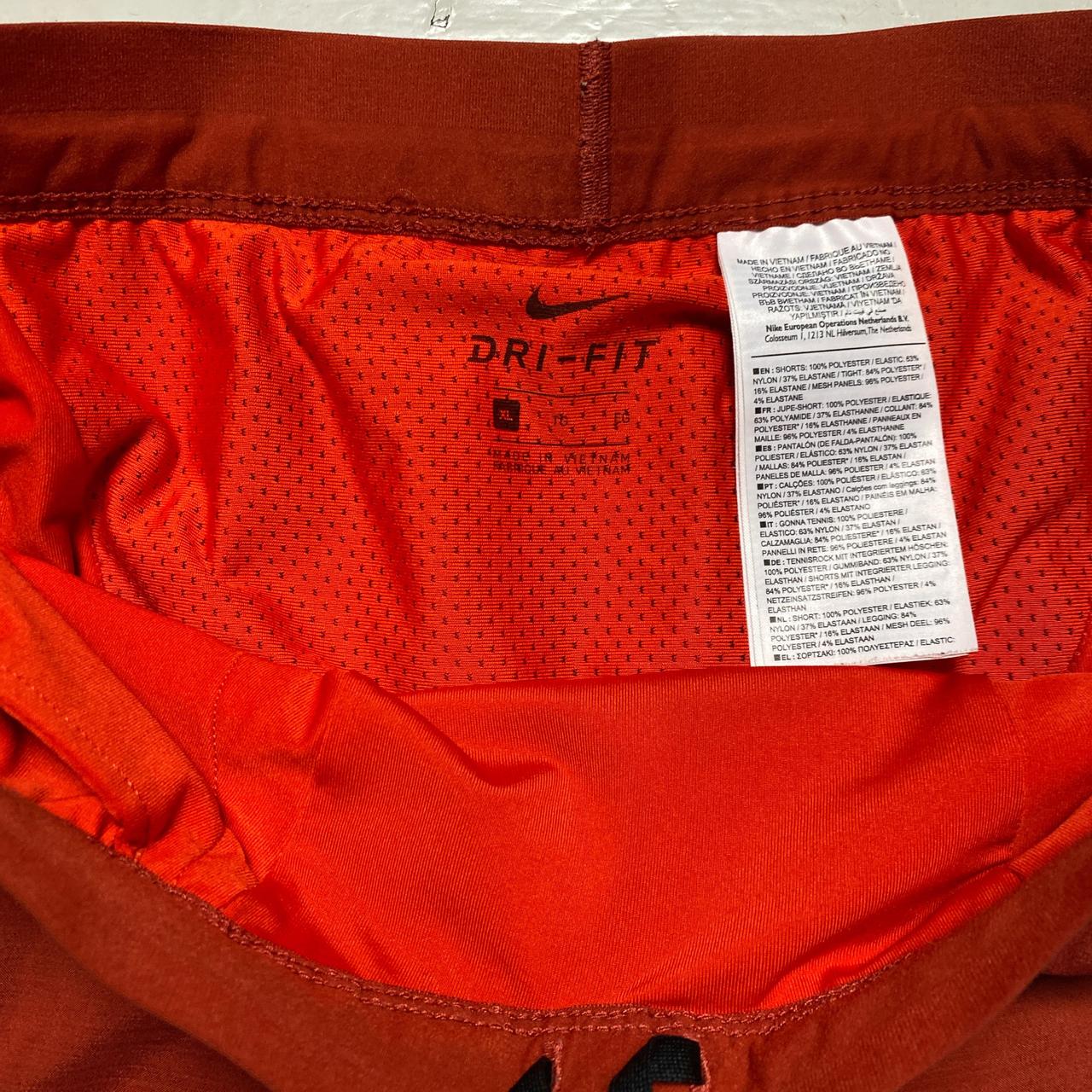 Nike Dri Fit Running Shorts Orange and Red