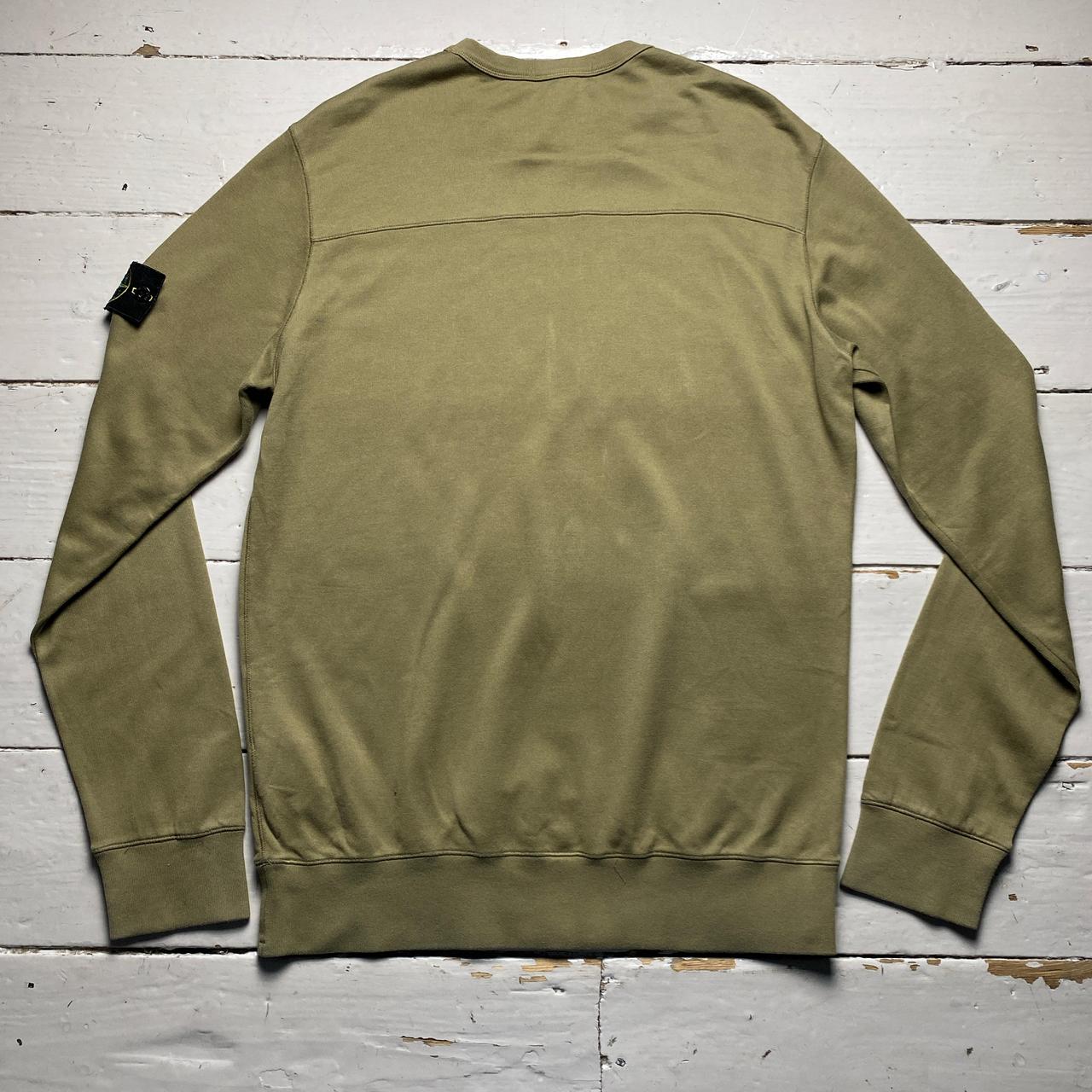 Stone Island Olive Green Crewneck Jumper