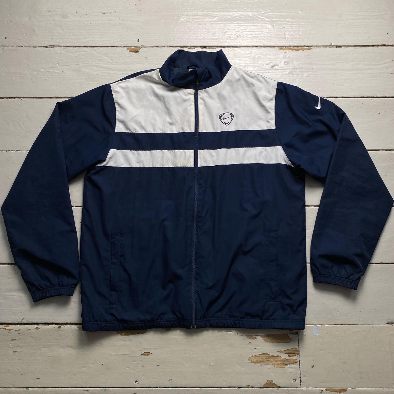 Nike Vintage Football Navy and White Shell Tracksuit Jacket