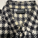 Versus Versace Black and White Houndstooth Checked Shirt (L)