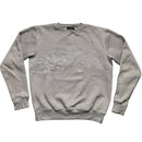 Track Mafia Grey and White Embroidery Stitch Jumper (S)