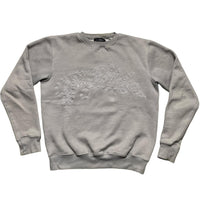Track Mafia Grey and White Embroidery Stitch Jumper (S)