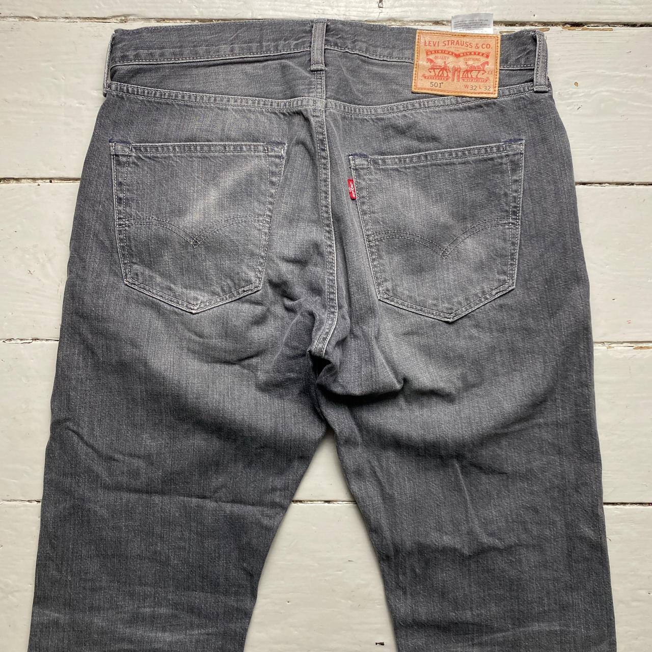 Levis 501 Grey Baggy Jeans