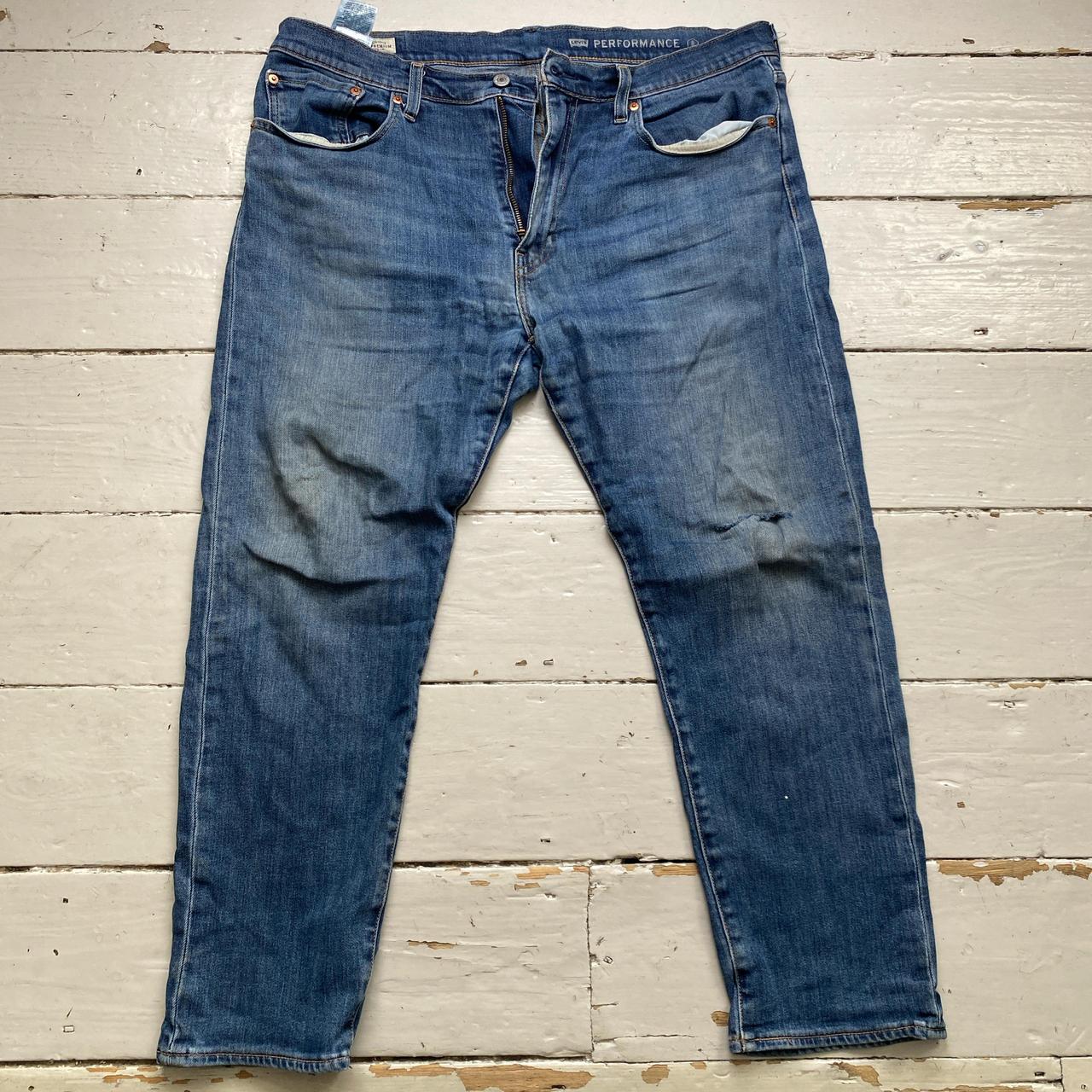 Levis 502 Blue Distressed Jeans