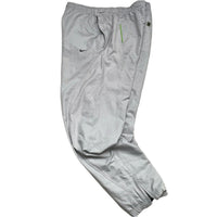 Nike Shox Silver and Green Vintage y2k Shell Trackpant Bottoms (XL)