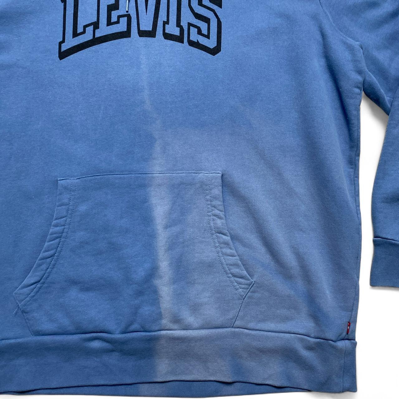 Levis Blue and Black Spellout Hoodie (XL)