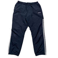 Adidas Navy and White Shell Trackpant Baggy Bottoms (XL)