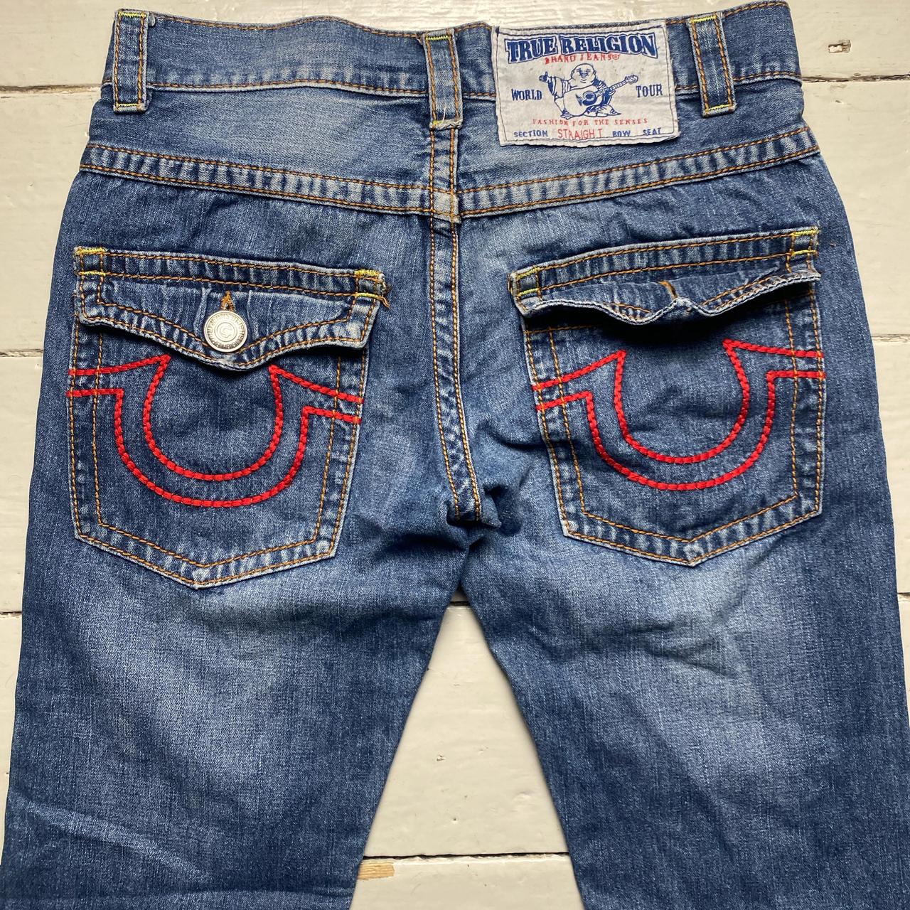 True Religion Red Stitch Navy Jeans