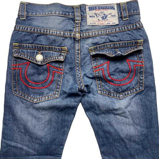 True Religion Red Stitch Navy Jeans (30W)