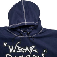 Navy The Trio Contrast Stitch Hoodie (S,M,L,XL)