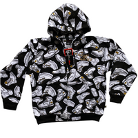 Raw Blue Vintage Boot Print Hoodie