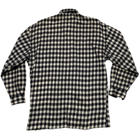 Versus Versace Black and White Houndstooth Checked Shirt (L)