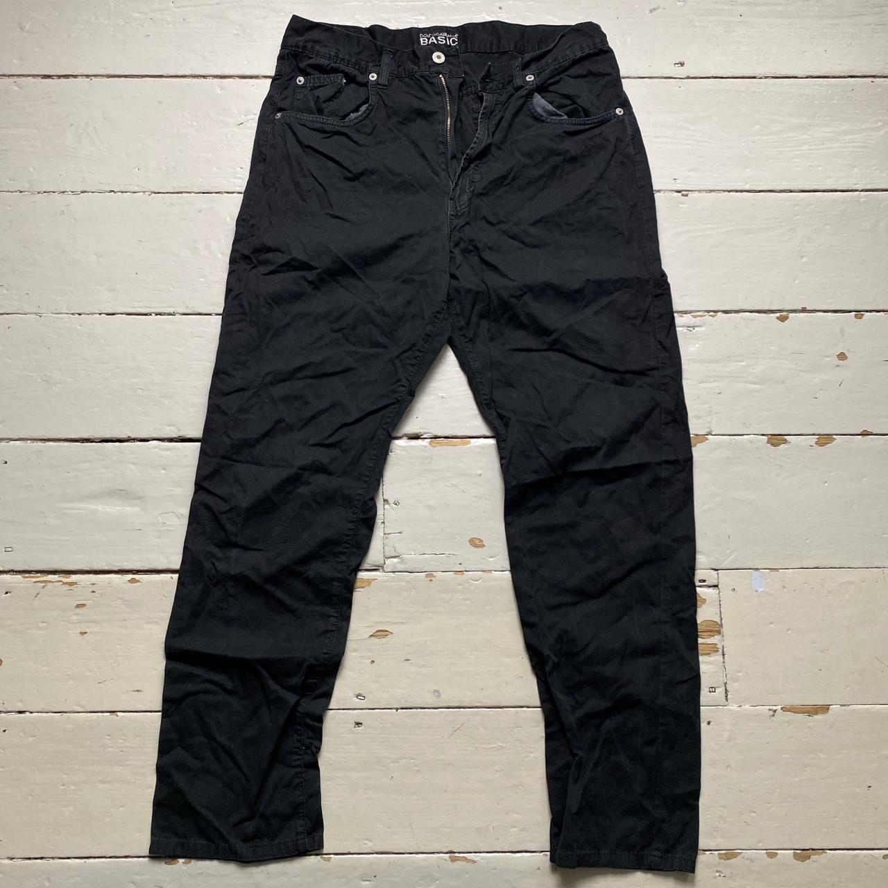 Dolce and Gabbana Vintage Basic Black Trousers Jeans