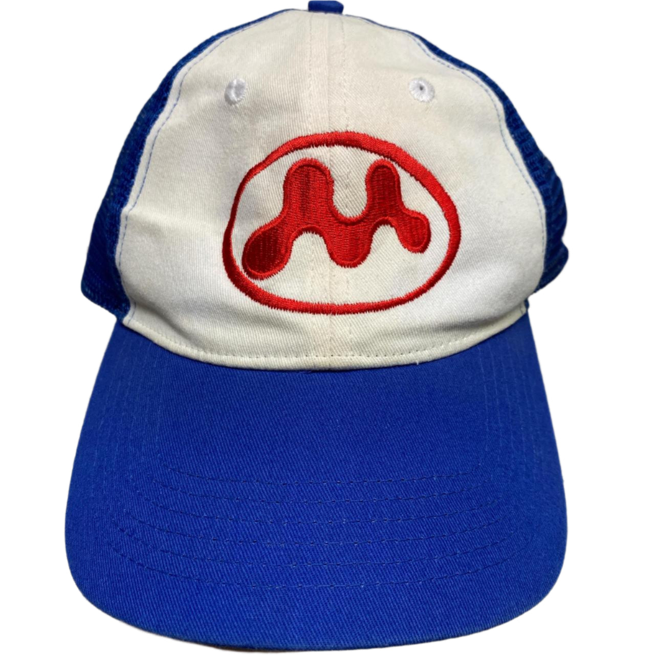 Mowalola Trucker Blue White and Red Cap