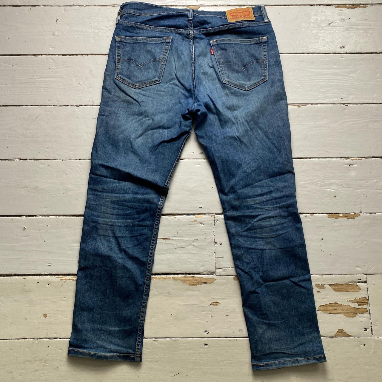 Levis 511 Dark Navy Distressed Slim Jeans