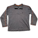 Nike Vintage Grey and Orange Y2K Quarter Zip Jumper (L)
