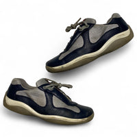Prada Americas Cup y2k Vintage Navy and Grey Trainers