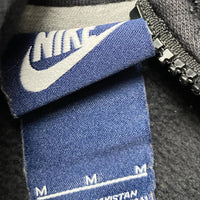 Nike Black and White Swoosh Zip Hoodie (M)