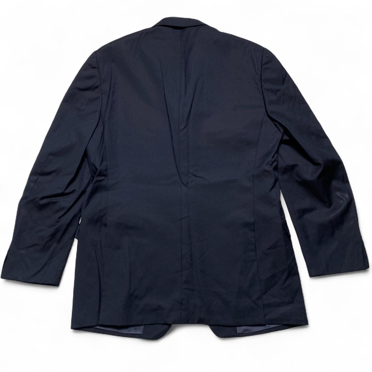 Zegna City Navy Pin Stripe Suit Blazer Jacket (L)