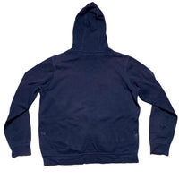 Nike Big Swoosh Navy and Yellow Hoodie (L)