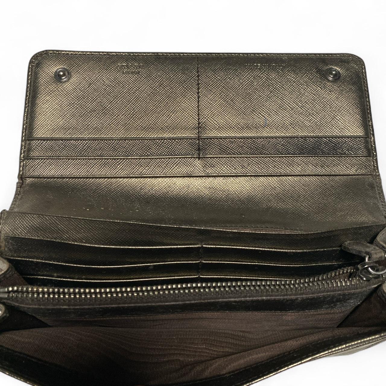 Prada Milano Metallic Womens Purse Wallet