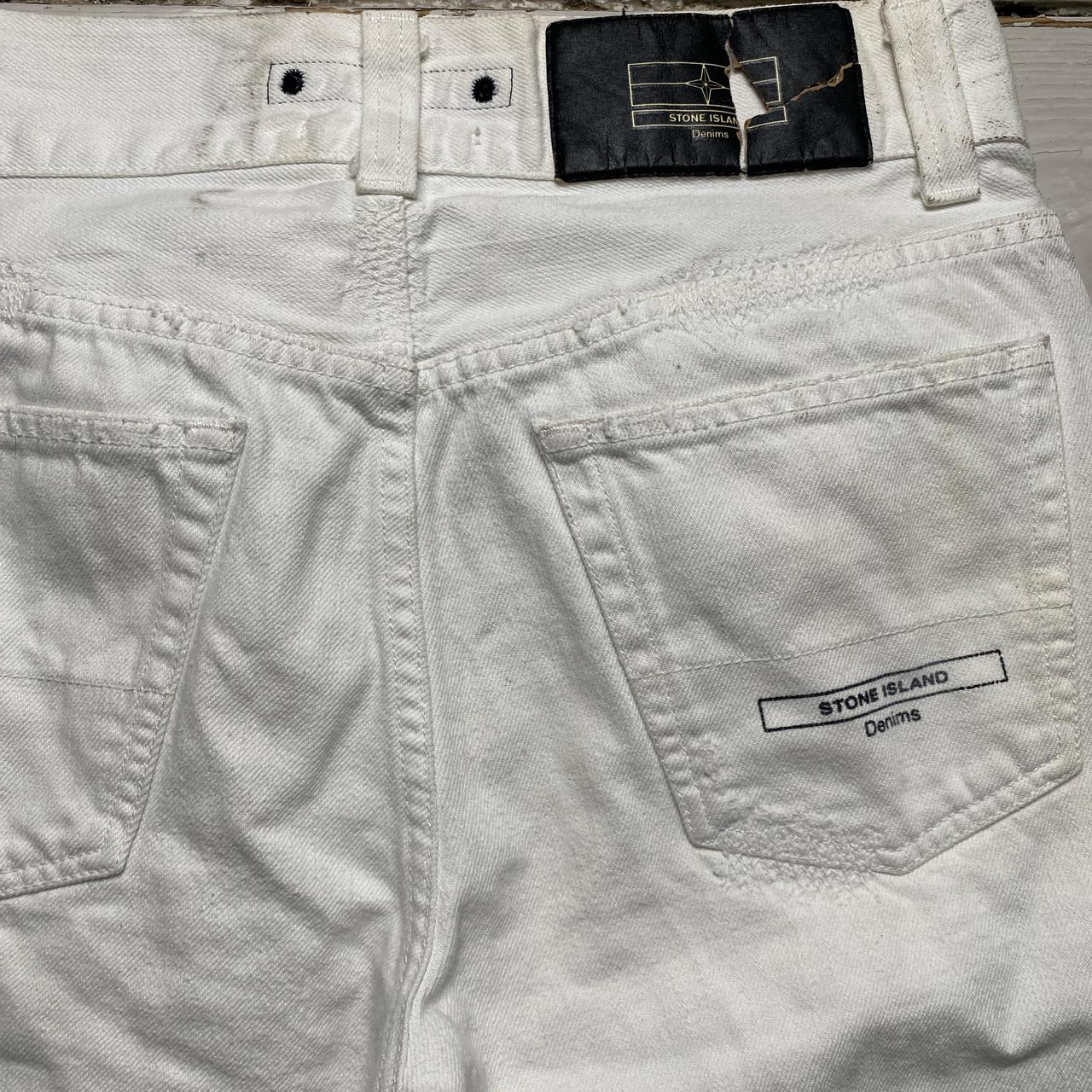 Stone Island Denims Vintage White Jean Short Jorts