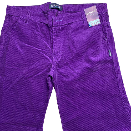 Spase Vintage Baggy Flare Corduroy Purple Trousers (34W)