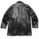 Gieves Black Long Leather Coat (XL)