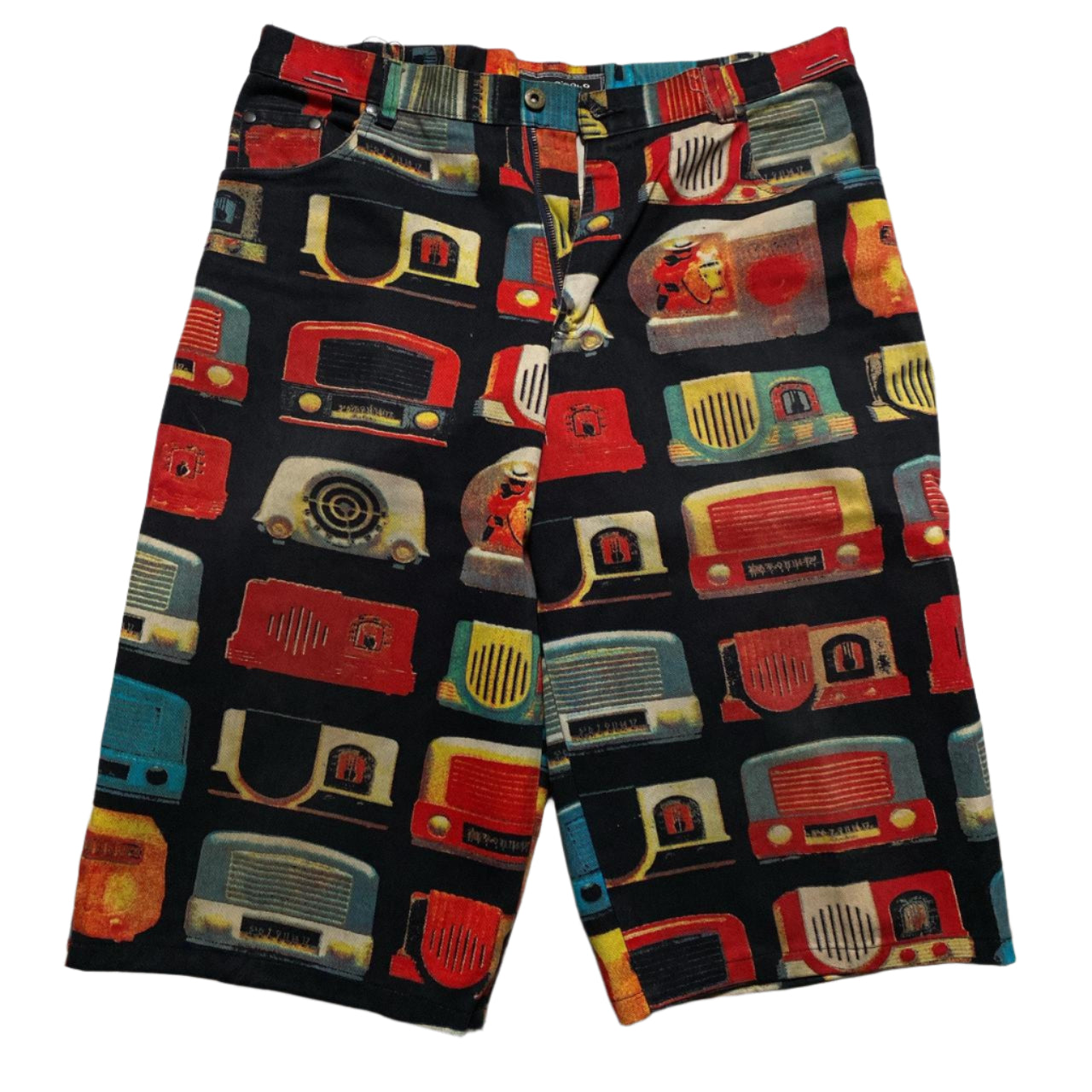 Guy O’Polo Vintage 90’s Radio Print Jorts Jean Shorts (36W)