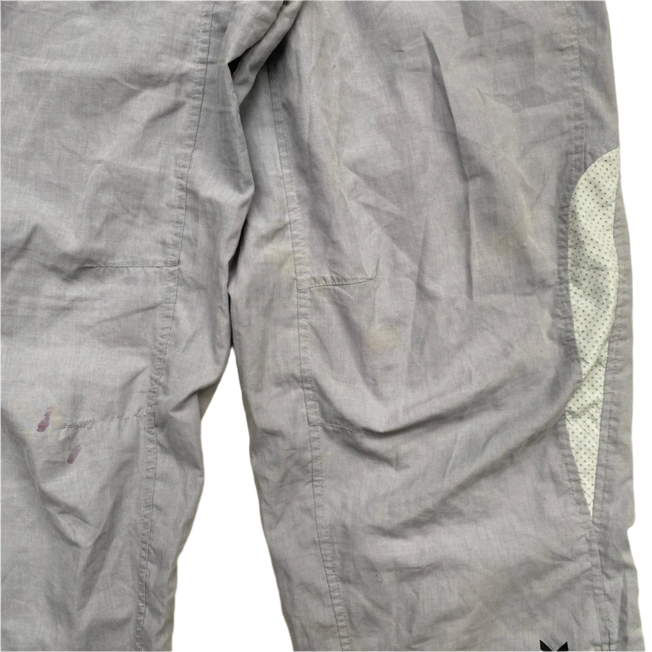 Nike Air Max Vintage y2k Grey and Black Shell Trackpant Bottoms (L)