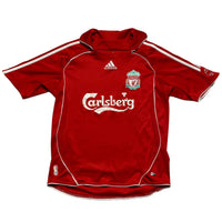 Adidas Liverpool Carlsberg Red and White Home 2005/6 Football Jersey (S)