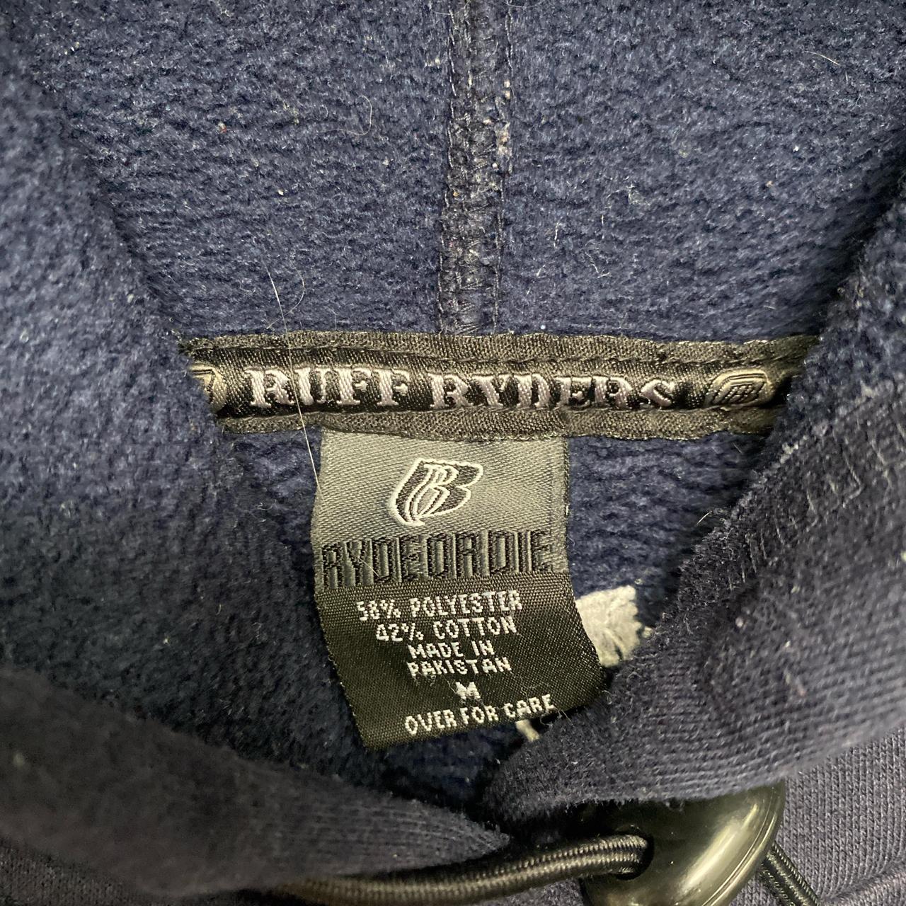 Ruff Ryders Ryde or Die DMX Navy and White Hoodie (M)