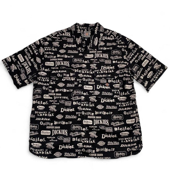 Dickies All Over Black and White Short Sleeve Shirt (XL)
