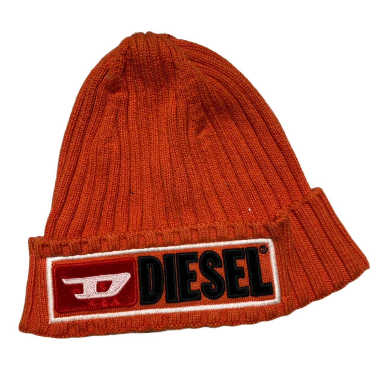 Diesel Orange Red and Black Beanie Hat