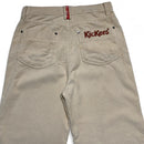 Kickers Cream and Brown Corduroy Baggy Wide Leg Jeans (30W)