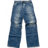 G Star Baggy Light Blue Stonewashed Wide Jeans (33W)
