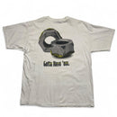 Nuts Gotta Have Em No Fear Vintage 90’s White and Black T Shirt (XL)