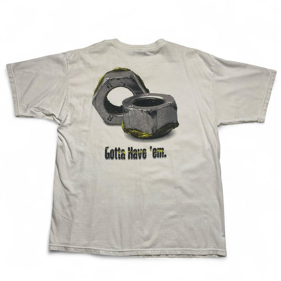 Nuts Gotta Have Em No Fear Vintage 90’s White and Black T Shirt (XL)
