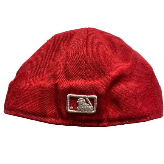 LA Dodgers Red and White Fitted Cap