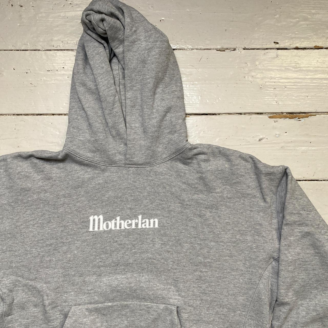 Motherlan Grey and White Hoodie