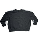 Adidas Originals Cropped Black and White Stripe Jumper (UK 12)