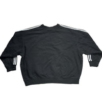 Adidas Originals Cropped Black and White Stripe Jumper (UK 12)